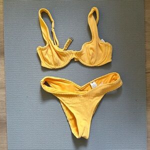 Abercrombie & Fitch Yellow Bikini Size S